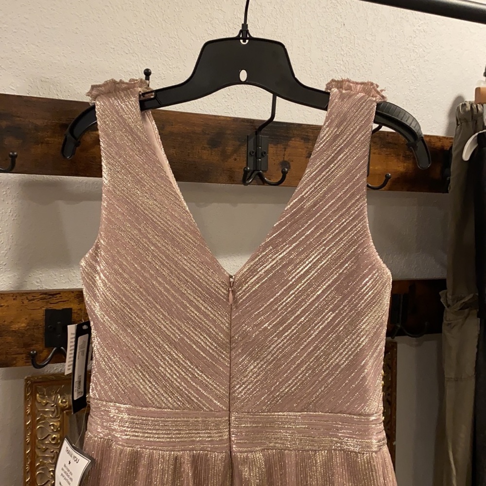 XSCAPE Metallic Ruffle Trim Dress - Picture 8 of 13